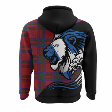 MacGilvery (McGilvery) Tartan Crest Hoodie Scottish Golden Lions Wave Flow