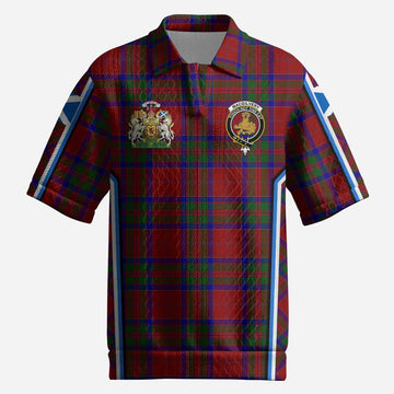 MacGilvery (McGilvery) Tartan Crest Men’s Polo Sweater Top Scotland Coat of Arm Flag Style