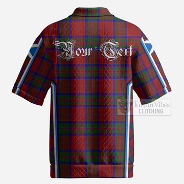 MacGilvery (McGilvery) Tartan Crest Men’s Polo Sweater Top Scotland Coat of Arm Flag Style