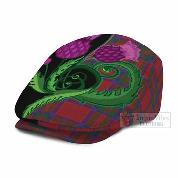 MacGilvery (McGilvery) Tartan Flat Cap, Jeff Cap Traditional Scottish Thistle