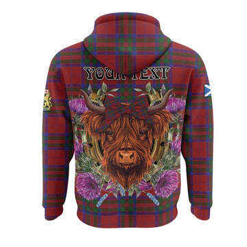 MacGilvery (McGilvery) Tartan Hoodie Scottish Thistle Heilan Coo