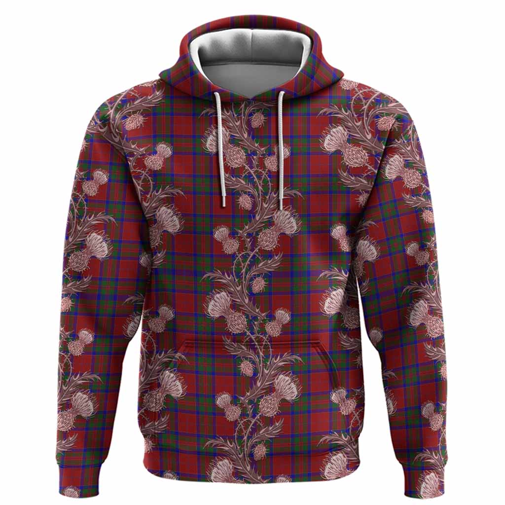 MacGilvery (McGilvery) Tartan Hoodie Seamless Scottish Thistle Flowers