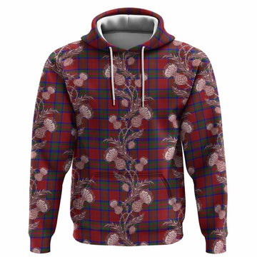 MacGilvery (McGilvery) Tartan Hoodie Seamless Scottish Thistle Flowers