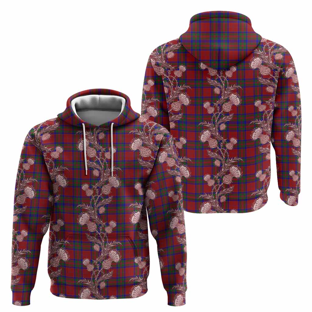 MacGilvery (McGilvery) Tartan Hoodie Seamless Scottish Thistle Flowers