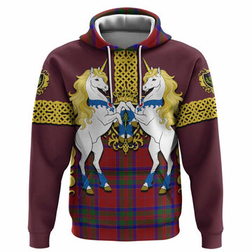 MacGilvery (McGilvery) Tartan Hoodie Unicorn Celtic Knot And Thistle Emblem