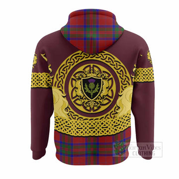 MacGilvery (McGilvery) Tartan Hoodie Unicorn Celtic Knot And Thistle Emblem