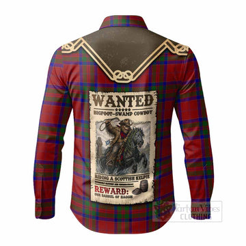 MacGilvery (McGilvery) Tartan Long Sleeve Button Shirts Bigfoot Riding The Kelpie Monster