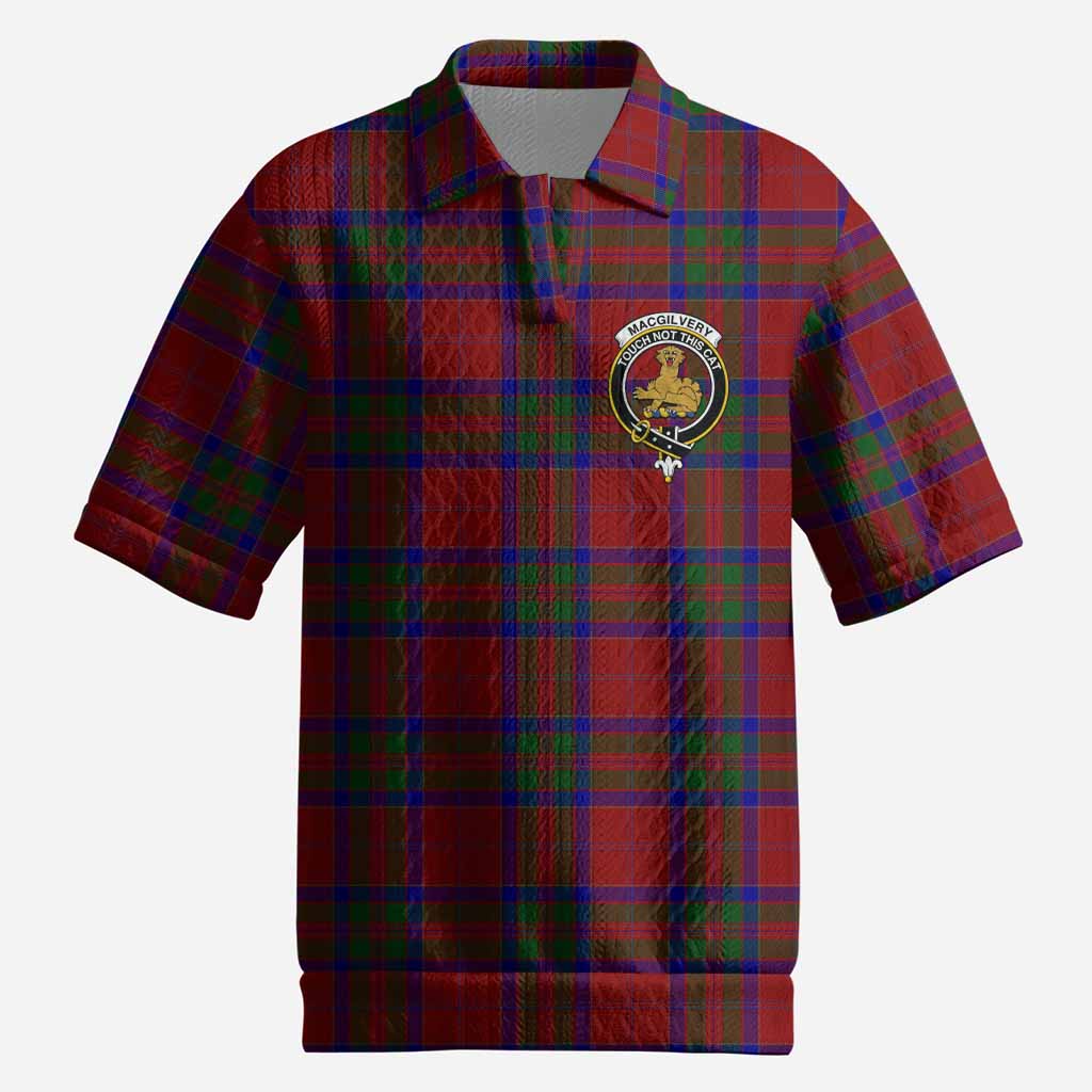 MacGilvery (McGilvery) Tartan Men’s Polo Sweater Top with Family Crest