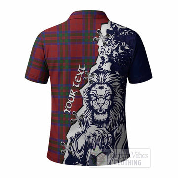 MacGilvery (McGilvery) Tartan Scottish Polo Shirt Angry Lion With Soccer Ball Style
