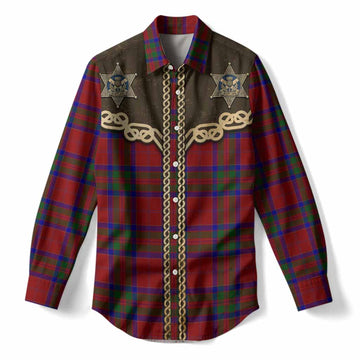 MacGilvery (McGilvery) Tartan Women Casual Shirt Bigfoot Riding The Kelpie Monster