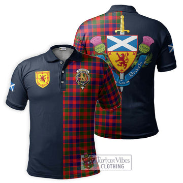 MacGowan (McGowan) Tartan Polo Shirt Alba with Scottish Lion Royal Arm Half Style Kid - Tartan Vibes Clothing