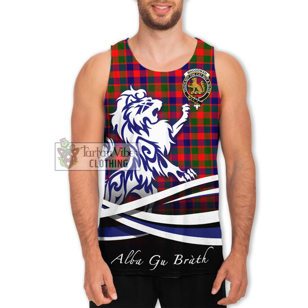 MacGowan (McGowan) Tartan Men's Tank Top with Alba Gu Brath Regal Lion Emblem Men - Tartan Vibes Clothing
