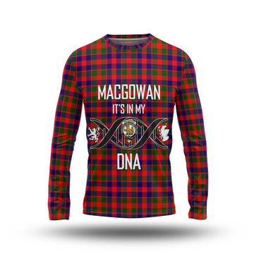 MacGowan (McGowan) Tartan Long Sleeve T-Shirt with Family Crest DNA In Me Style Unisex - Tartan Vibes Clothing