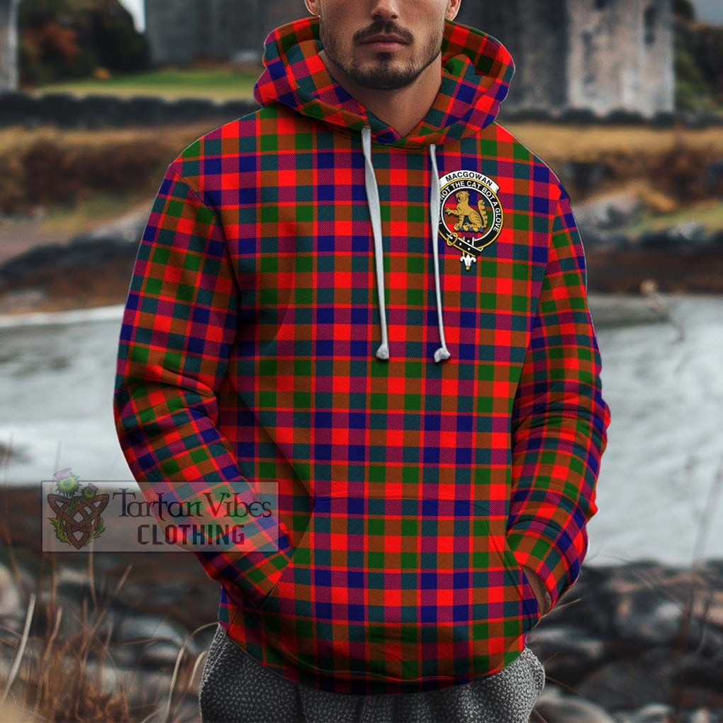 MacGowan (McGowan) Tartan Cotton Hoodie with Family Crest Zip Hoodie - Tartan Vibes Clothing