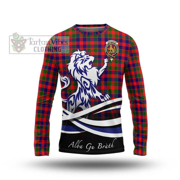 MacGowan (McGowan) Tartan Long Sleeve T-Shirt with Alba Gu Brath Regal Lion Emblem Unisex - Tartan Vibes Clothing