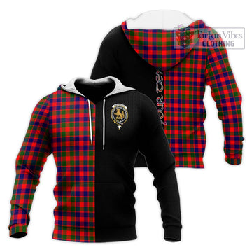 MacGowan (McGowan) Tartan Knitted Hoodie with Family Crest and Half Of Me Style Unisex Knitted Pullover Hoodie - Tartan Vibes Clothing