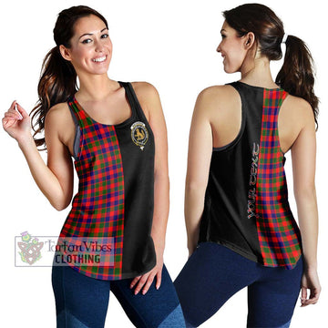 MacGowan (McGowan) Tartan Women's Racerback Tanks with Family Crest and Half Of Me Style 4XL - Tartan Vibes Clothing