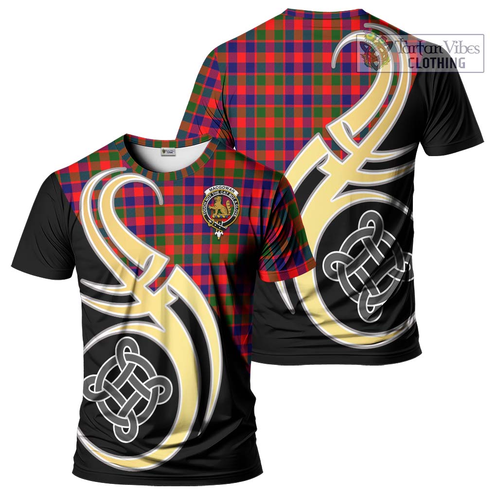 MacGowan (McGowan) Tartan T-Shirt with Family Crest and Celtic Symbol Style Kid's Shirt - Tartan Vibes Clothing