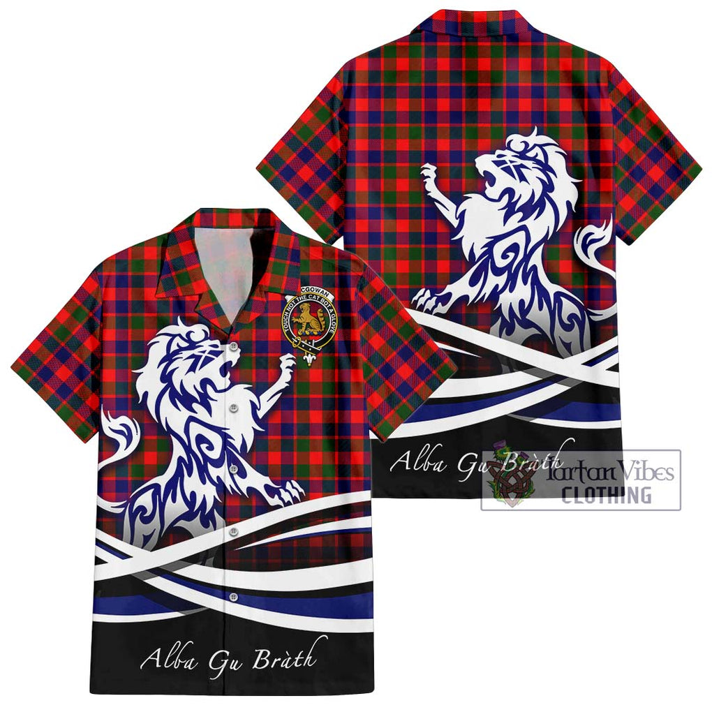 MacGowan (McGowan) Tartan Hawaiian Shirt with Alba Gu Brath Regal Lion Emblem Kid - Tartan Vibes Clothing