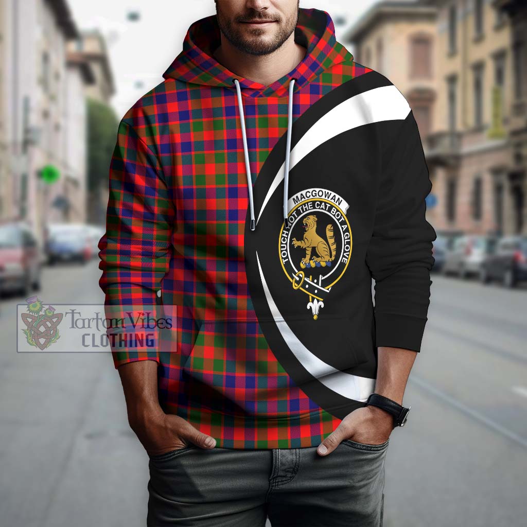 MacGowan (McGowan) Tartan Hoodie with Family Crest Circle Style Zip Hoodie - Tartan Vibes Clothing