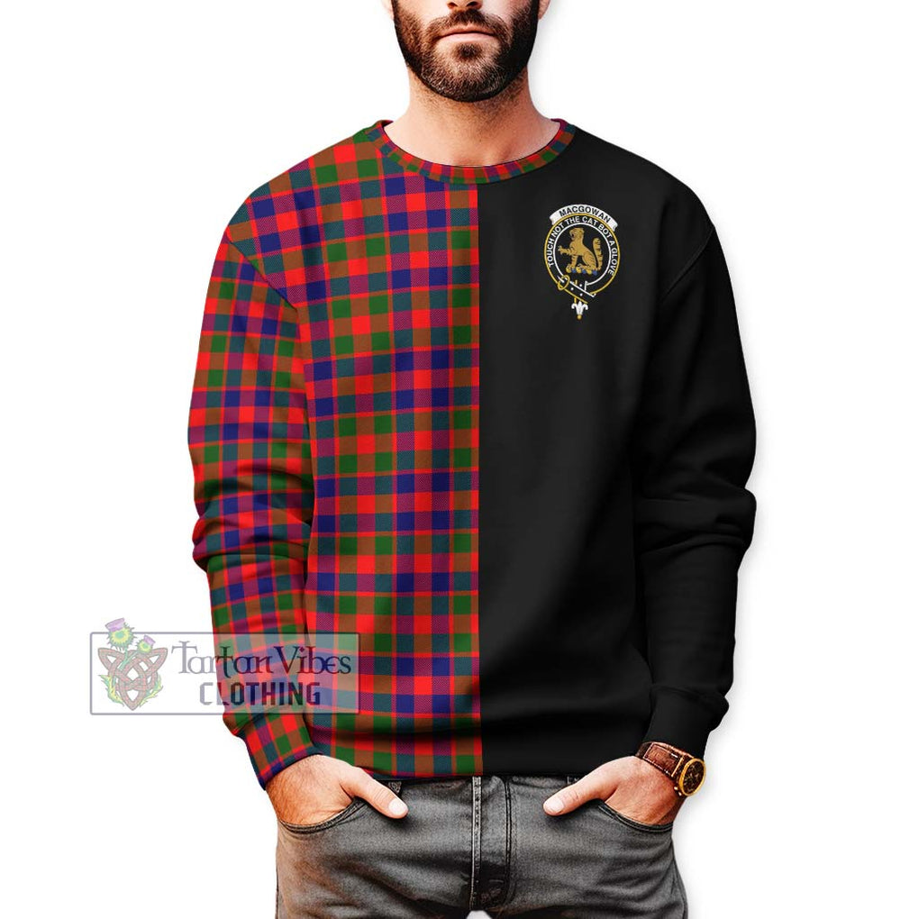 MacGowan (McGowan) Tartan Sweatshirt with Family Crest and Half Of Me Style Unisex - Tartan Vibes Clothing