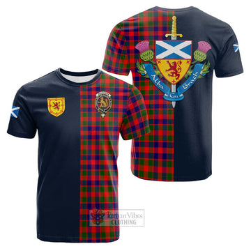 MacGowan (McGowan) Tartan Cotton T-shirt Alba with Scottish Lion Royal Arm Half Style Kid's Shirt - Tartan Vibes Clothing
