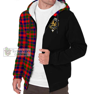 MacGowan (McGowan) Tartan Sherpa Hoodie with Family Crest and Half Of Me Style Unisex S - Tartan Vibes Clothing