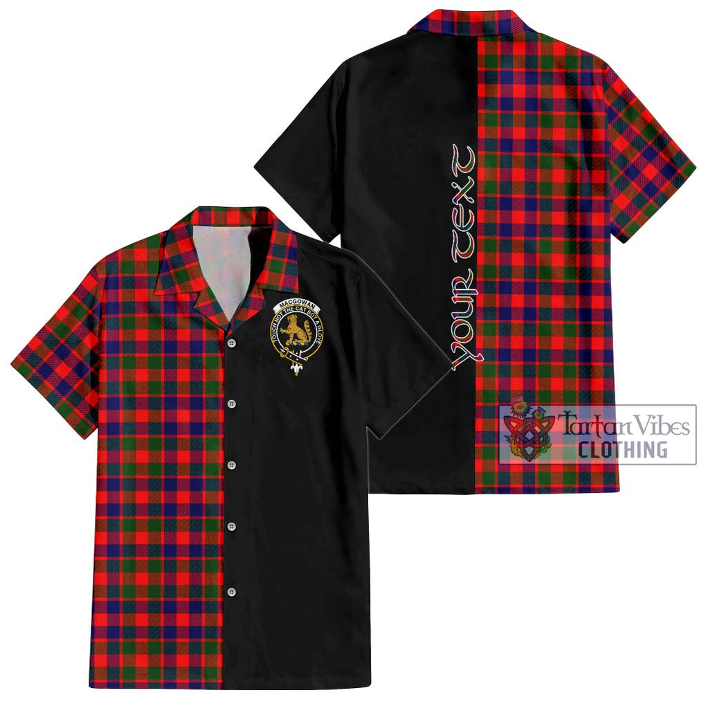 MacGowan (McGowan) Tartan Hawaiian Shirt with Family Crest and Half Of Me Style Kid - Tartan Vibes Clothing