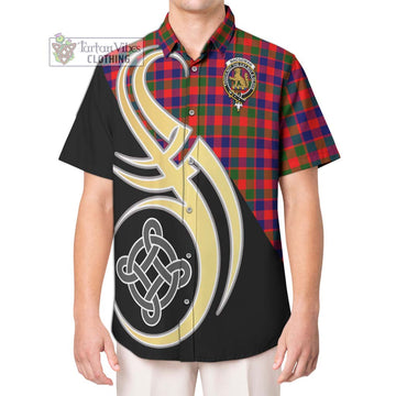 MacGowan (McGowan) Tartan Hawaiian Shirt with Family Crest and Celtic Symbol Style Kid - Tartan Vibes Clothing