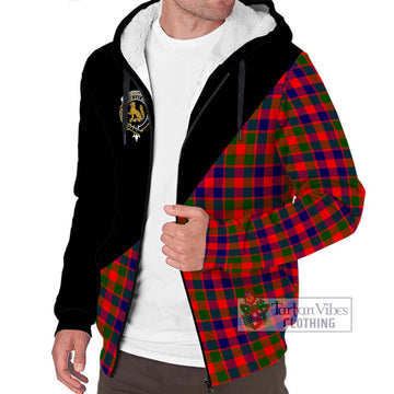 MacGowan (McGowan) Tartan Sherpa Hoodie with Family Crest and Military Logo Style Unisex S - Tartan Vibes Clothing