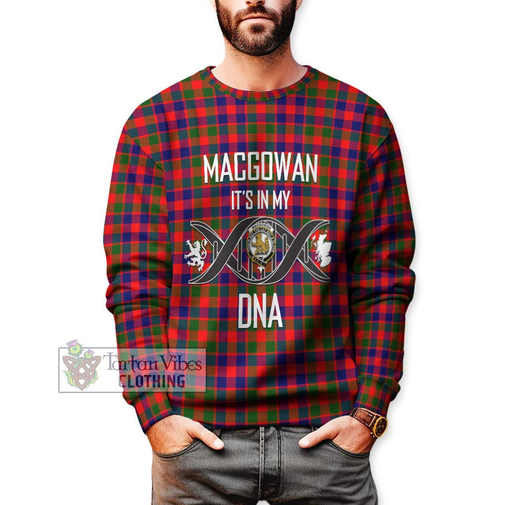MacGowan (McGowan) Tartan Sweatshirt with Family Crest DNA In Me Style Unisex - Tartan Vibes Clothing