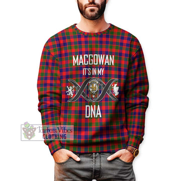 MacGowan (McGowan) Tartan Sweatshirt with Family Crest DNA In Me Style Unisex - Tartanvibesclothing Shop