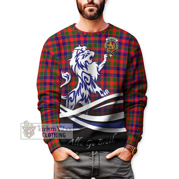 MacGowan (McGowan) Tartan Sweatshirt with Alba Gu Brath Regal Lion Emblem Unisex - Tartan Vibes Clothing