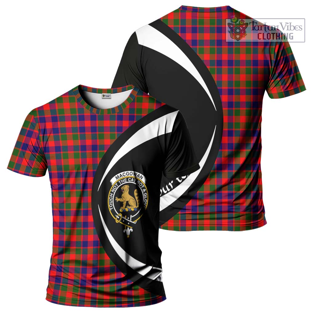MacGowan (McGowan) Tartan T-Shirt with Family Crest Circle Style Kid's Shirt - Tartan Vibes Clothing