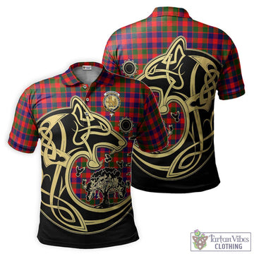 MacGowan (McGowan) Tartan Polo Shirt with Family Crest Celtic Wolf Style Kid - Tartan Vibes Clothing