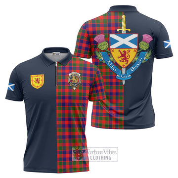 MacGowan (McGowan) Tartan Zipper Polo Shirt Alba with Scottish Lion Royal Arm Half Style Unisex - Tartan Vibes Clothing