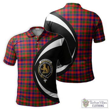 MacGowan (McGowan) Tartan Men's Polo Shirt with Family Crest Circle Style Kid - Tartan Vibes Clothing