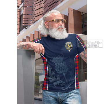 Tartan Vibes Clothing MacGowan Tartan Cotton T-shirt with Family Crest and Scottish Thistle Vibes Sport Style