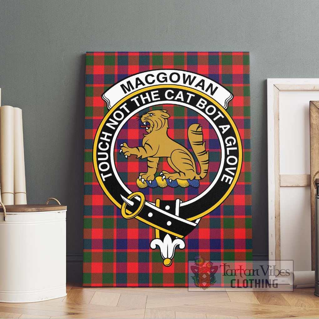 MacGowan (McGowan) Tartan Canvas Print Wall Art with Family Crest Without Frame - Tartan Vibes Clothing