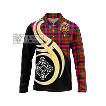 MacGowan (McGowan) Tartan Long Sleeve Polo Shirt with Family Crest and Celtic Symbol Style Unisex - Tartan Vibes Clothing