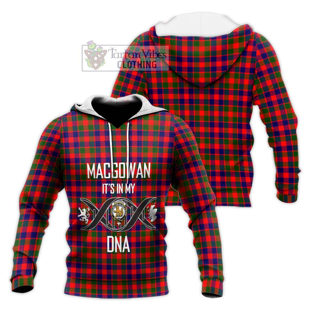 MacGowan (McGowan) Tartan Knitted Hoodie with Family Crest DNA In Me Style Unisex Knitted Pullover Hoodie - Tartan Vibes Clothing