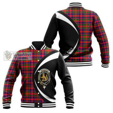 MacGowan (McGowan) Tartan Baseball Jacket with Family Crest Circle Style