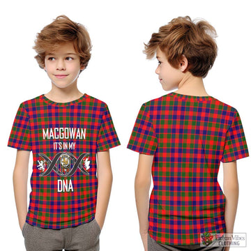MacGowan (McGowan) Tartan Kid T-Shirt with Family Crest DNA In Me Style Youth XL Size14 - Tartan Vibes Clothing