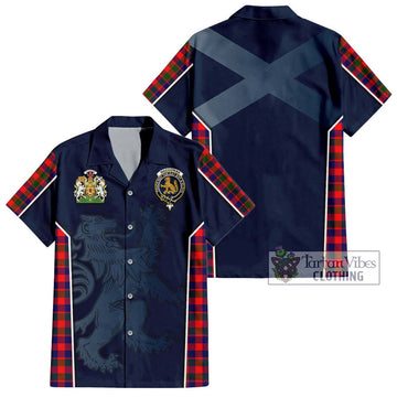MacGowan (McGowan) Tartan Hawaiian Shirt with Family Crest and Lion Rampant Vibes Sport Style Kid - Tartan Vibes Clothing