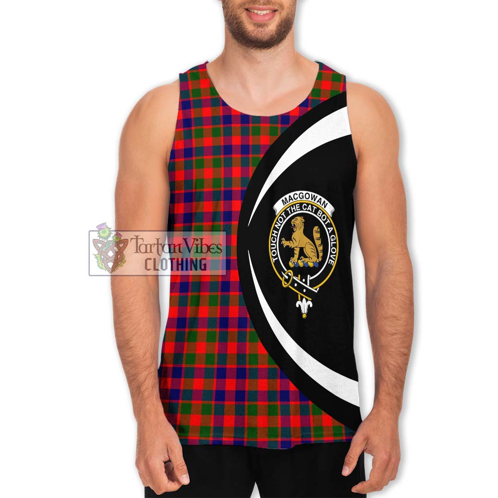 MacGowan (McGowan) Tartan Men's Tank Top with Family Crest Circle Style Men - Tartan Vibes Clothing