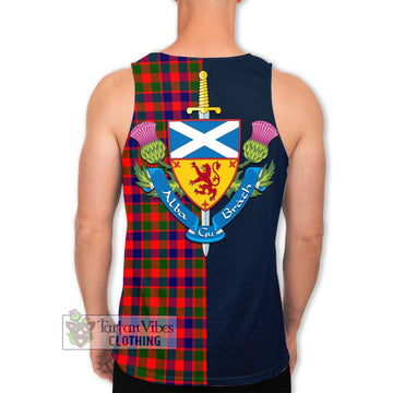 MacGowan (McGowan) Tartan Men's Tank Top Alba with Scottish Lion Royal Arm Half Style - Tartan Vibes Clothing