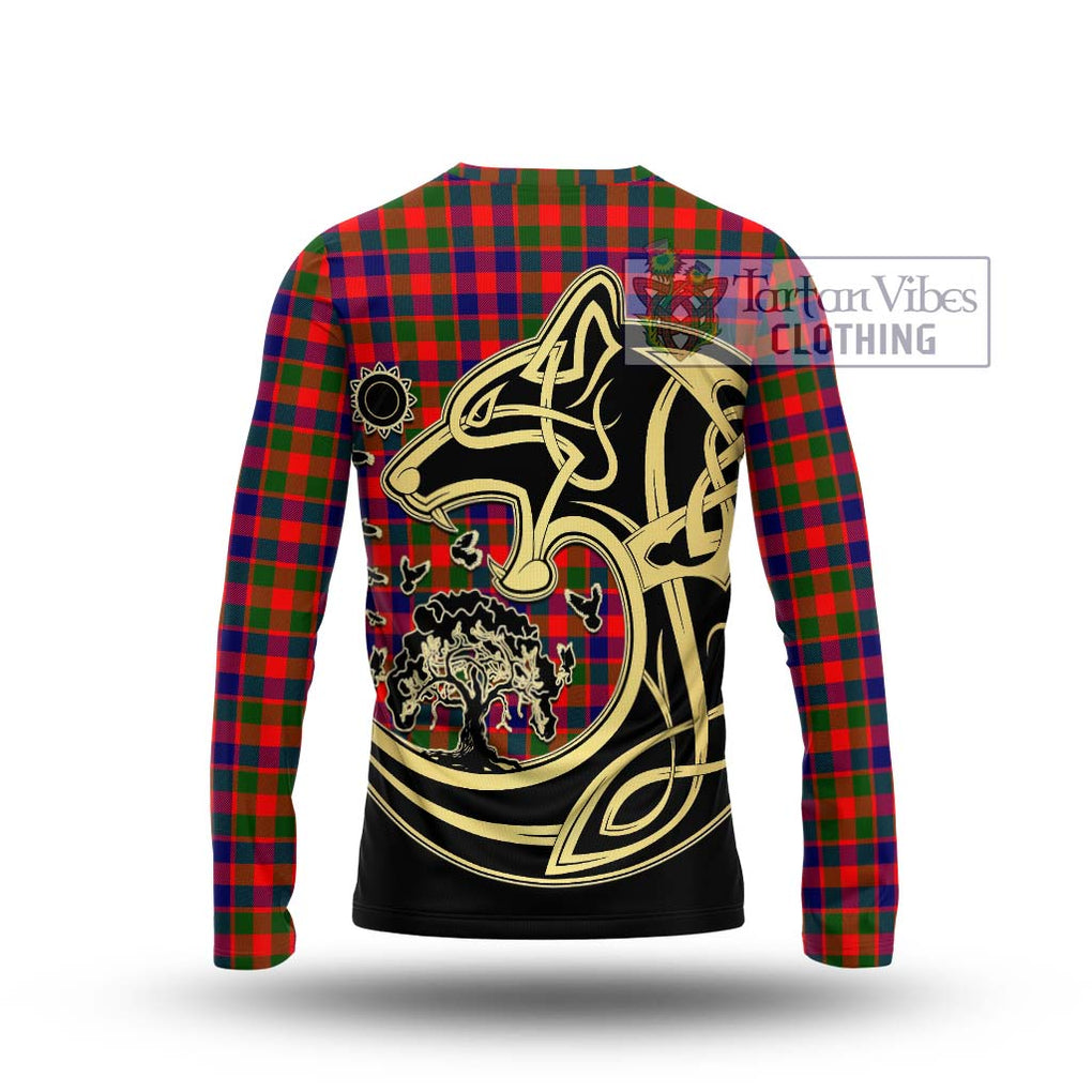 MacGowan (McGowan) Tartan Long Sleeve T-Shirt with Family Crest Celtic Wolf Style - Tartan Vibes Clothing