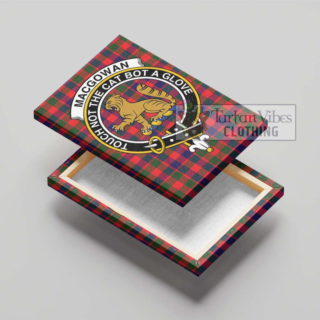 MacGowan (McGowan) Tartan Canvas Print Wall Art with Family Crest - Tartan Vibes Clothing