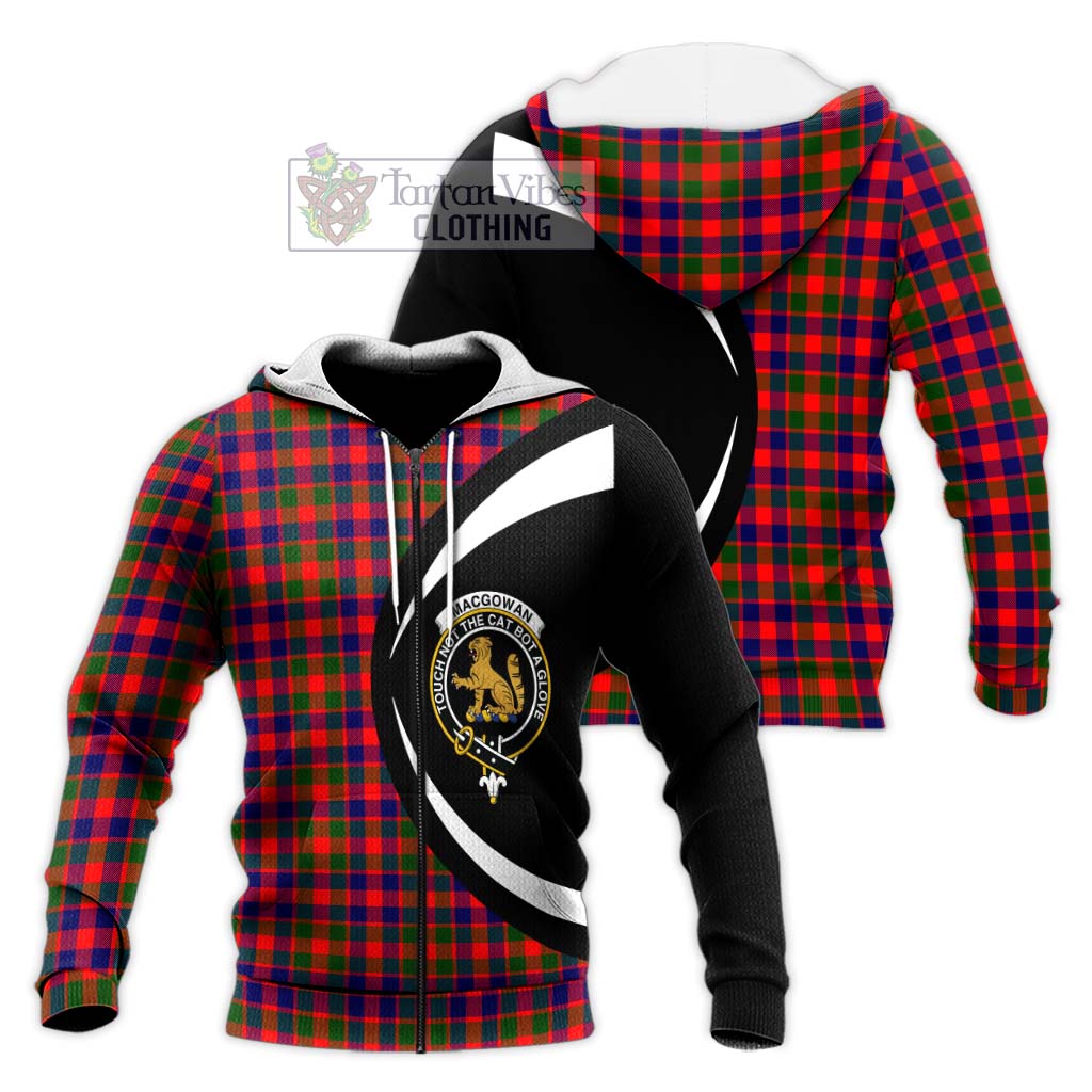 MacGowan (McGowan) Tartan Knitted Hoodie with Family Crest Circle Style Unisex Knitted Zip Hoodie - Tartan Vibes Clothing