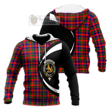 MacGowan (McGowan) Tartan Knitted Hoodie with Family Crest Circle Style Unisex Knitted Zip Hoodie - Tartan Vibes Clothing